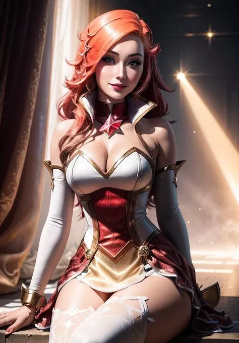 <lora:star_guardian_Miss_Fortune:0.8>, star_guardian_Miss_Fortune, solo, smile,, (masterpiece, best quality, absurdres, detailed, ultra-detailed:1.3)