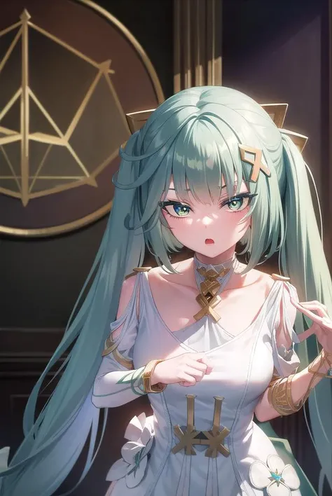 faruzan, <lyco:faruzan-lyco-nochekaiser:1>,
faruzan, aqua hair, blunt bangs, cowlick, (green eyes:1.5), hair between eyes, hair ornament, long hair, (symbol-shaped pupils:1.5), (triangle-shaped pupils:1.5), twintails, x hair ornament, <lora:gekioko_v200:1>, angry, open mouth,
BREAK bangle, bare shoulders, bracelet, dress, jewelry, short sleeves, shiny clothes,
BREAK looking at viewer, full body, (cowboy shot:1.5), upper body,
BREAK indoors, library,
BREAK <lyco:GoodHands-beta2:1>, (masterpiece:1.2), best quality, high resolution, unity 8k wallpaper, (illustration:0.8), (beautiful detailed eyes:1.6), extremely detailed face, perfect lighting, extremely detailed CG, (perfect hands, perfect anatomy),