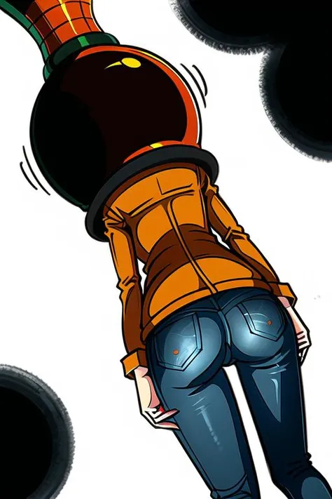 1girl,solo,from behind, xishou,best quality, masterpiece,best quality,jeans
