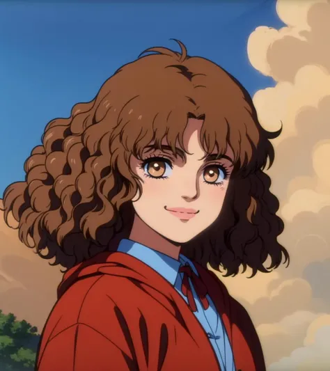 <lora:Flair001:0.8>,Flair,1little girl,brown hair,medium hair,curly hair,brown eyes,wind effect,visible wind,,smile, hair ribbon,wild life