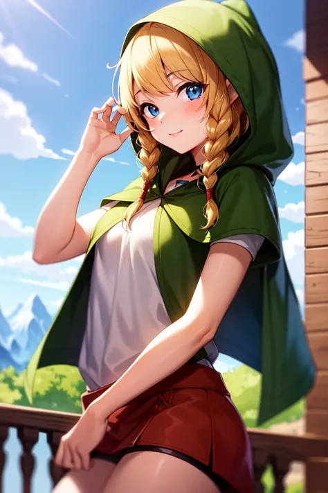 masterpiece, best_quality, 1girl, solo, linkle, nintendo, the legend of zelda, braid, twin braids