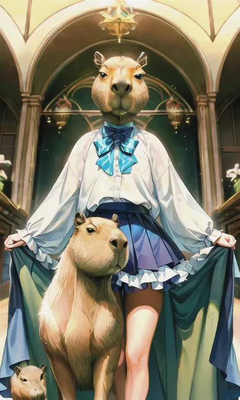 <lora:add_brightness:0.5><lora:add_detail:0.5><lora:add_saturation:0.5> <lora:Skirt_TailV2:0.7><lora:capi-09:0.9>
(no human:1.2), (capybara wearing skirt),(capybara wearing skirt), (capybara wearing skirt),(capybara wearing skirt),
masterpiece, ultra detail,
(capybara), Skirt_tail, beautiful, cowboy shot, Dress, frills, Various colors,
Luxurious room, stained glass, light,
warm lighting, soft lighting,
straight-on, close-up