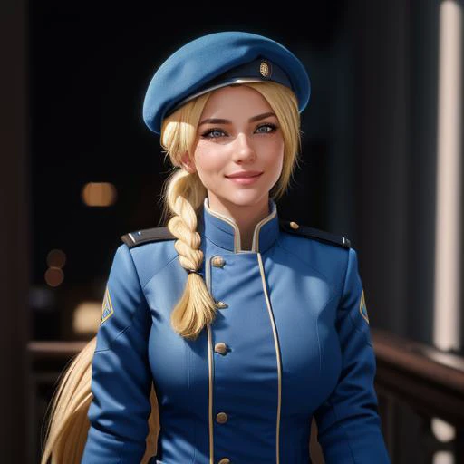 (((<lora:PureOnyxFemaleCopV1Lora:0.4> woman, blonde hair, ponytail, blue uniform, beret, a woman walking on the bay))), horny expression:1.2, full body:1.1,contrast beautiful girl, high detail skin, high detail eyes, high detail hair, muscular:1.2, toned body, slim athletic body, skimpy, 5 finger, highres, ultra detailed:1, 4k, high quality, ultra realistic, sharpen image, award winning photography, portrait of a beautiful woman, Professional Photo, detailed eyes, horny expression, portrait, Highly detailed, fine details, intricate, sharpen picture, deep depth of field, diffused soft lighting, reflections:0. 3, hard lighting:0. 3, colorfull picture,vivid colors, medium breasts:1.2, highres, ultra detailed:1.3, 4k, high quality, ultra realistic, sharpen image, extremely detailed CG unity 8k wallpaper, 24mm, exposure blend, hdr, faded, extremely intricate, High Detail:1, Sharp focus, soft cinematic light, looking at viewer, detailed pupils, cute smile, 4k textures, soft cinematic light, cinematic look, insane details, hyperdetailed, Highly detailed