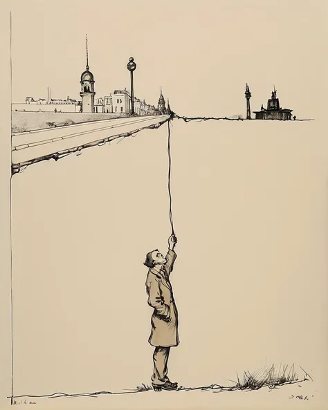 (art by Balthus:0.7) , drawing of a Light, "The Fall of the Berlin Wall", wearing a black and white drawing of, <lora:my_sketching_style:1>