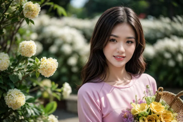 aodai, smile, photographed on a Nikon Z7 II Mirrorless Camera,120mm F/4 wide-angle
a woman in a pink dress with flowers in it and a (basket of flowers), Ding Yunpeng, phuoc quan, a stock photo, art photography
a woman in a white dress holding a bouquet of flowers, Byeon Sang-byeok, portrait photography, a stock photo, art photography
1girl, aodai, photo art, (flowers:1.2), tree, <lora:aodai_SD_chiasedamme_v02:0.6>, a stunning photo with beautiful saturation, ultra high res,(realistic:1.4)),deep shadow,(best quality, masterpiece), pale skin, dimly lit, shade, flustered, blush, highly detailed, skinny, BREAK depth of field, film grain, wrinkled skin, looking at viewer, knee, warm smile, <lora:girl_SDLife_Chiasedamme_v2.3:0.35> <lora:more_details:0.3> <lora:add_detail:0.3>