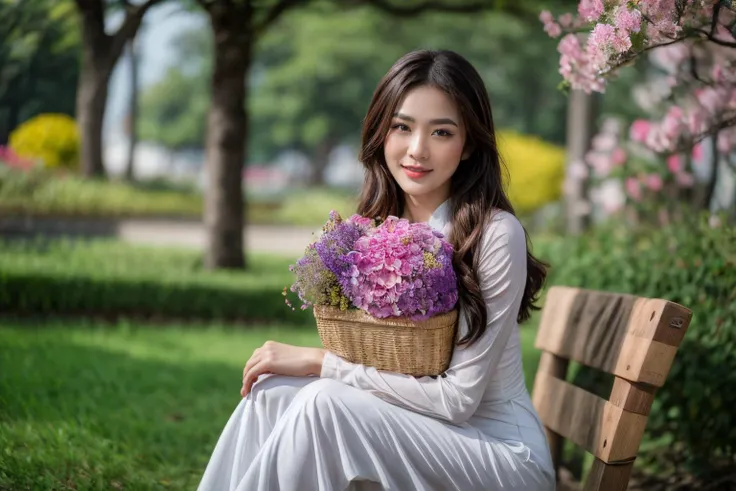 aodai, smile, photographed on a Nikon Z7 II Mirrorless Camera,120mm F/4 wide-angle
a woman in a pink dress with flowers in it and a (basket of flowers), Ding Yunpeng, phuoc quan, a stock photo, art photography
a woman in a white dress holding a bouquet of flowers, Byeon Sang-byeok, portrait photography, a stock photo, art photography
1girl, aodai, photo art, (flowers:1.2), tree, <lora:aodai_SD_chiasedamme_v02:0.6>, a stunning photo with beautiful saturation, ultra high res,(realistic:1.4)),deep shadow,(best quality, masterpiece), pale skin, dimly lit, shade, flustered, blush, highly detailed, skinny, BREAK depth of field, film grain, wrinkled skin, looking at viewer, knee, warm smile, <lora:girl_SDLife_Chiasedamme_v2.3:0.35> <lora:more_details:0.3> <lora:add_detail:0.3>