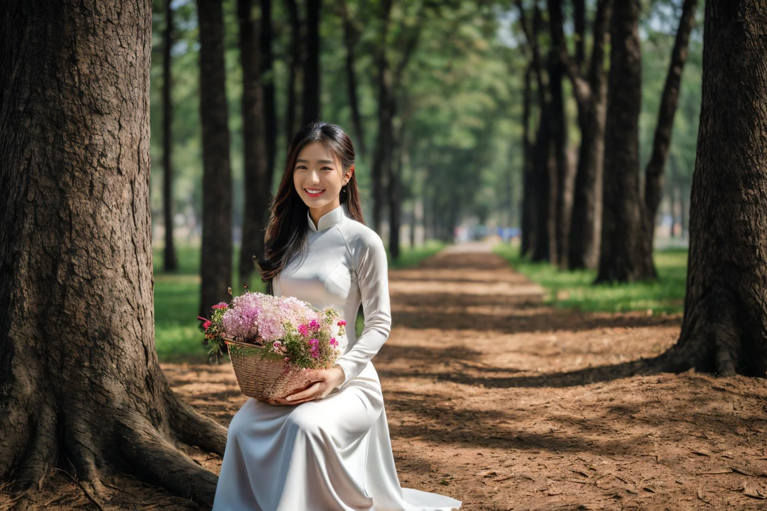 aodai, smile, photographed on a Nikon Z7 II Mirrorless Camera,120mm F/4 wide-angle
a woman in a pink dress with flowers in it and a (basket of flowers), Ding Yunpeng, phuoc quan, a stock photo, art photography
a woman in a white dress holding a bouquet of flowers, Byeon Sang-byeok, portrait photography, a stock photo, art photography
1girl, aodai, photo art, (flowers:1.2), tree, <lora:aodai_SD_chiasedamme_v02:0.6>, a stunning photo with beautiful saturation, ultra high res,(realistic:1.4)),deep shadow,(best quality, masterpiece), pale skin, dimly lit, shade, flustered, blush, highly detailed, skinny, BREAK depth of field, film grain, wrinkled skin, looking at viewer, knee, warm smile, <lora:girl_SDLife_Chiasedamme_v2.3:0.35> <lora:more_details:0.3> <lora:add_detail:0.3>