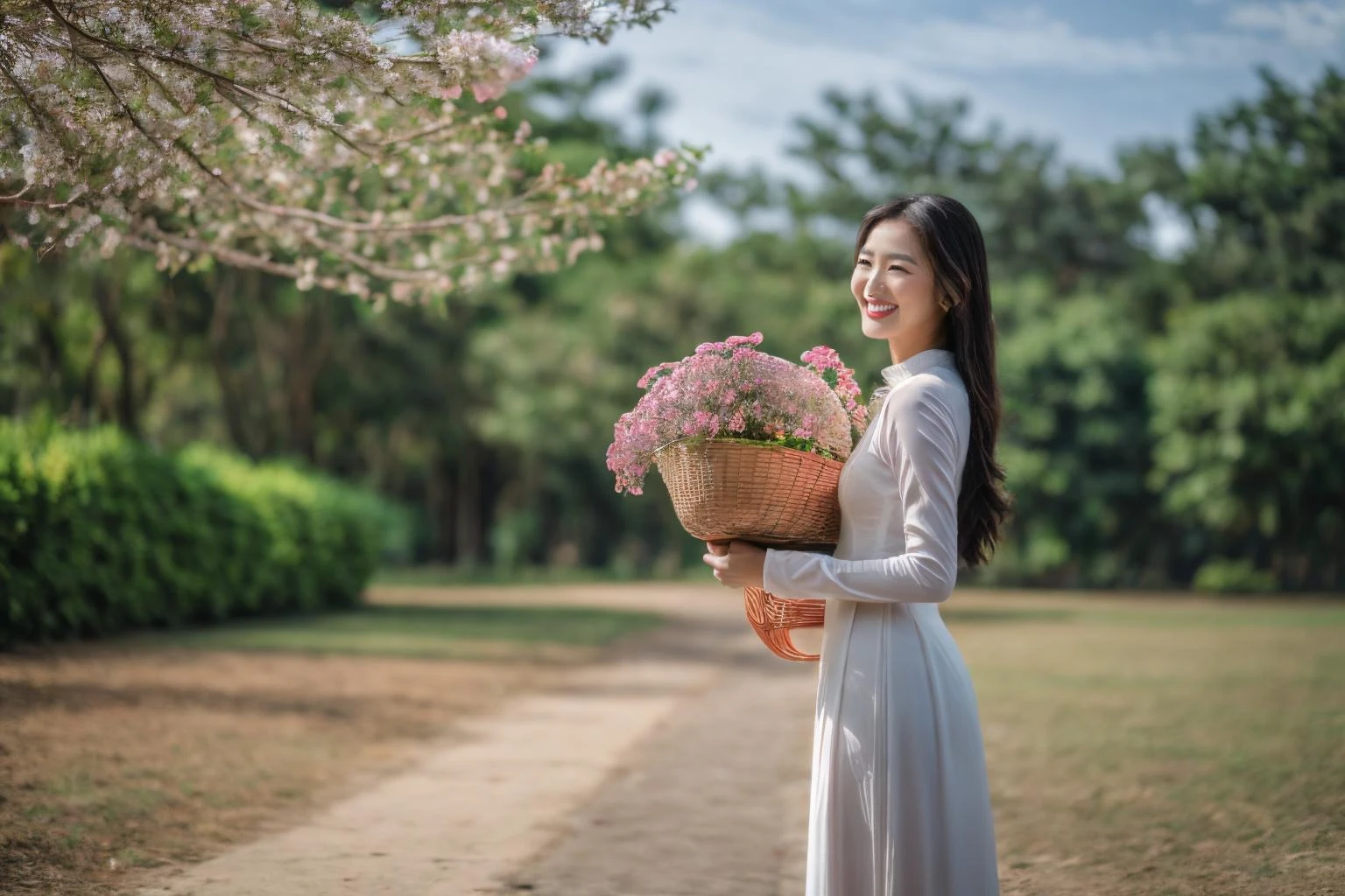 aodai, smile, photographed on a Nikon Z7 II Mirrorless Camera,120mm F/4 wide-angle
a woman in a pink dress with flowers in it and a (basket of flowers), Ding Yunpeng, phuoc quan, a stock photo, art photography
a woman in a white dress holding a bouquet of flowers, Byeon Sang-byeok, portrait photography, a stock photo, art photography
1girl, aodai, photo art, (flowers:1.2), tree, <lora:aodai_SD_chiasedamme_v02:0.6>, a stunning photo with beautiful saturation, ultra high res,(realistic:1.4)),deep shadow,(best quality, masterpiece), pale skin, dimly lit, shade, flustered, blush, highly detailed, skinny, BREAK depth of field, film grain, wrinkled skin, looking at viewer, knee, warm smile, <lora:girl_SDLife_Chiasedamme_v2.3:0.35> <lora:more_details:0.3> <lora:add_detail:0.3>