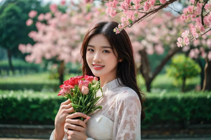 aodai, smile, photographed on a Nikon Z7 II Mirrorless Camera,120mm F/4 wide-angle
a woman in a pink dress with flowers in it and a (basket of flowers), Ding Yunpeng, phuoc quan, a stock photo, art photography
a woman in a white dress holding a bouquet of flowers, Byeon Sang-byeok, portrait photography, a stock photo, art photography
1girl, aodai, photo art, (flowers:1.2), tree, <lora:aodai_SD_chiasedamme_v02:0.6>, a stunning photo with beautiful saturation, ultra high res,(realistic:1.4)),deep shadow,(best quality, masterpiece), pale skin, dimly lit, shade, flustered, blush, highly detailed, skinny, BREAK depth of field, film grain, wrinkled skin, looking at viewer, knee, warm smile, <lora:girl_SDLife_Chiasedamme_v2.3:0.35> <lora:more_details:0.3> <lora:add_detail:0.3>