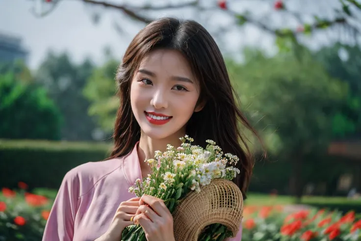 aodai, smile, photographed on a Nikon Z7 II Mirrorless Camera,120mm F/4 wide-angle
a woman in a pink dress  with flowers in it and a (basket of flowers), Ding Yunpeng, phuoc quan, a stock photo, art photography
a woman in a white dress holding a bouquet of flowers, Byeon Sang-byeok, portrait photography, a stock photo, art photography
1girl, aodai, photo art, (flowers:1.2), tree, <lora:aodai_SD_chiasedamme_v02:0.6>, a stunning photo with beautiful saturation, ultra high res,(realistic:1.4)),deep shadow,(best quality, masterpiece), pale skin, dimly lit, shade, flustered, blush, highly detailed, skinny, BREAK depth of field, film grain, wrinkled skin, looking at viewer, knee, warm smile, <lora:girl_SDLife_Chiasedamme_v2.3:0.35>  <lora:more_details:0.3> <lora:add_detail:0.3>