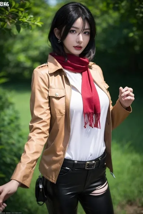 1girl,Mikasa Ackerman,short hair,black hair, Realistic,ultra detail,70MM Lens