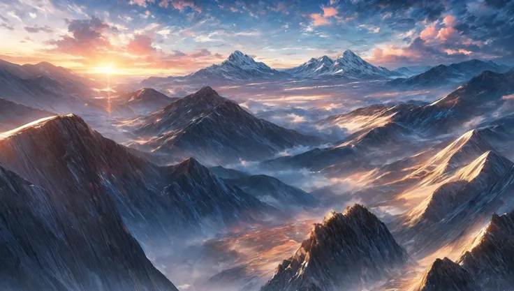((masterpiece:1.4,best quality)), cloud, outdoors
(mountains), scenery, sky, (dessert:1.4),
(early morning:1.4),morning red, high detail, abundant, 8k, high detail, wallpaper,
<lora:more_details:1.5>
