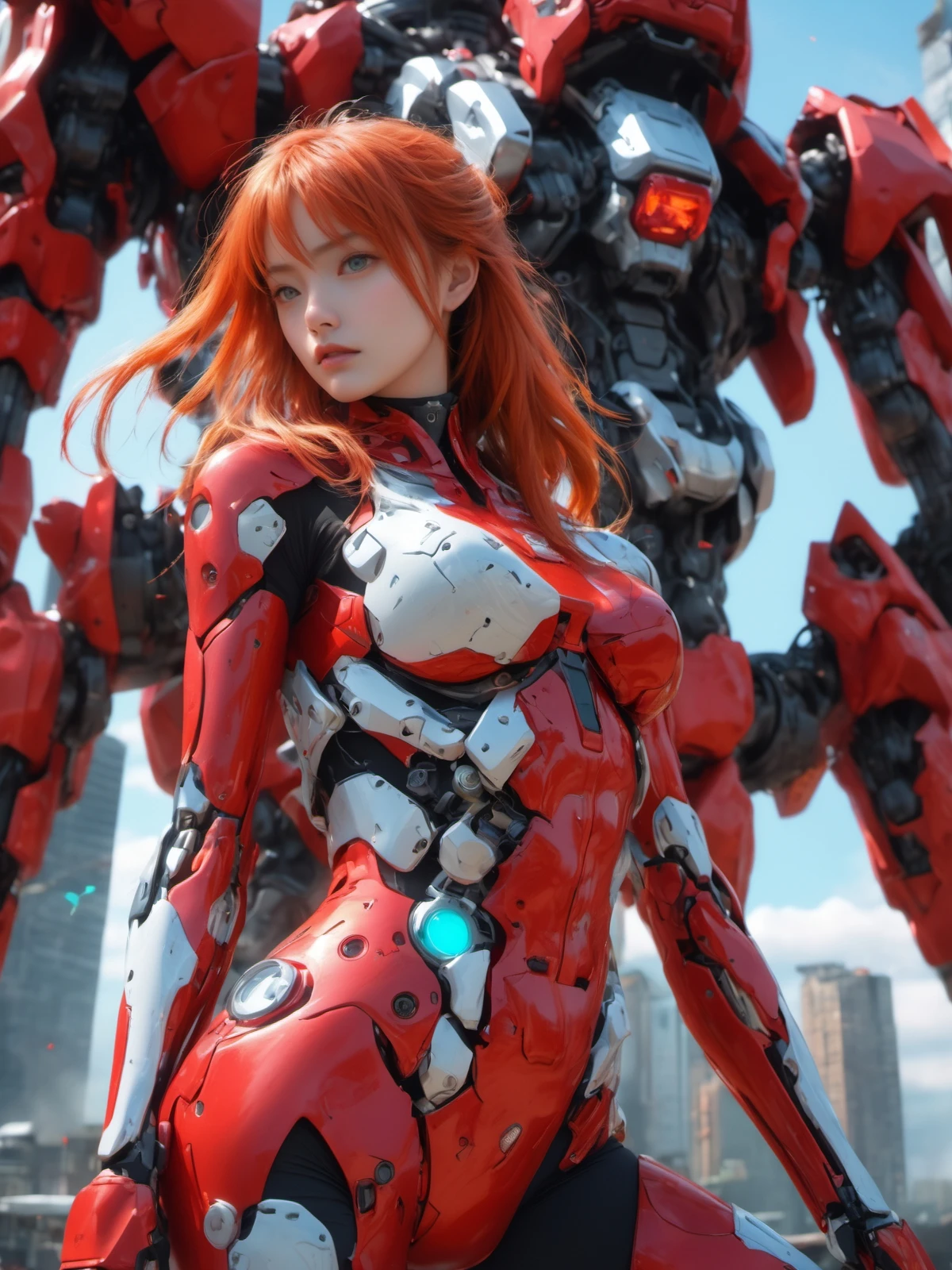 (dramatic, gritty, intense:1.4),masterpiece, best quality, 32k uhd, insane details, intricate details, hyperdetailed, hyper quality, high detail, ultra detailed, Masterpiece, super vista,
Epic CG masterpiece, Asuka Langley Soryu,hdr,dtm, full ha, Sitting on mecha device, 8K, ultra detailed graphic tension, dynamic poses, stunning colors, 3D rendering, surrealism, cinematic lighting effects, realism, 00 renderer, super realistic, full - body photos, super vista, super wide Angle, HD
1girl, (full body:1.7),
 <lora:XL~Q?-_Bpo:0.6>