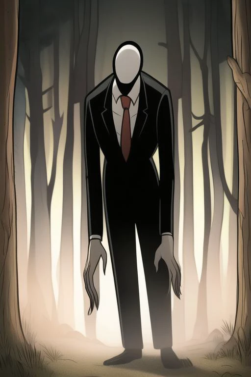 <lora:tart-03:1.5> tart, , forest, full body,   <lora:slenderman-07:1> slenderman, masterpiece, best quality