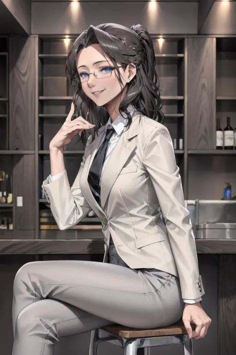 indoors, mansion, window, sky, 1boy, standing, cowboy shot, glasses, expensive clothes, fancy, white dress shirt, frills, long sleeves, looking at viewer, smile, <lora:LorenzFE3H-bsinky-v1:0.6> warLorenz, long hair, holding wine glass, table, bottle of wine