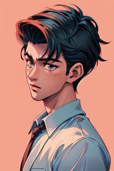 (masterpiece:1.21),(illustration:1.1),best quality,delicate details,refined rendering,Anime style,anime cgi,extremely detailed CG unity 8k wallpaper,1boy,asian slim boy,tall,thin,solo,handsome,portrait,<lora:add_detail:1>,cinematic lighting,Soft illuminaotion,Pompadour Haircut,Happy Valentine