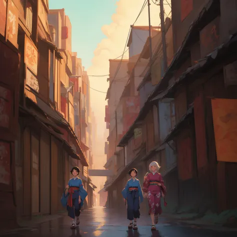 (((masterpiece,best quality,ultra-detailed))),(Japan Anime style, toon style:1.36),by Simon Stalenhag,by Makoto Shinkai,by Stanley Artgerm Lau,by wlop,by rossdraws,by thomas kindkade,greg rutkowski,8k resolution,trending on artstation,best graphics,best graphics,greatest scene,photorealistic,cinematic,epic,masterpiece,concept art,