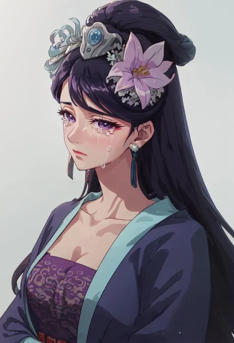 best quality, masterpiece, highres, solo, (lihua_theapothecarydiaries:1.10), crying, sobbing, tears, portrait, looking at viewer, anime_style, 30 <lora:lihua_theapothecarydiaries:0.80>