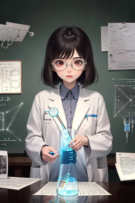 <lora:hipoly3DModelLora_v20:0.5>,masterpiece, best quality,
1girl,
Scientist, Wearing lab coat, safety goggles or glasses, holding scientific equipment like a beaker or test tube, laboratory background, scientific diagrams or formulas on a chalkboard or paper,
rim lighting, side lighting, cinematic light, ultra high res, 8k uhd, film grain,best shadow, delicate, RAW, light particles,
detailed skin texture, detailed cloth texture, beautiful detailed face, intricate details, ultra detailed