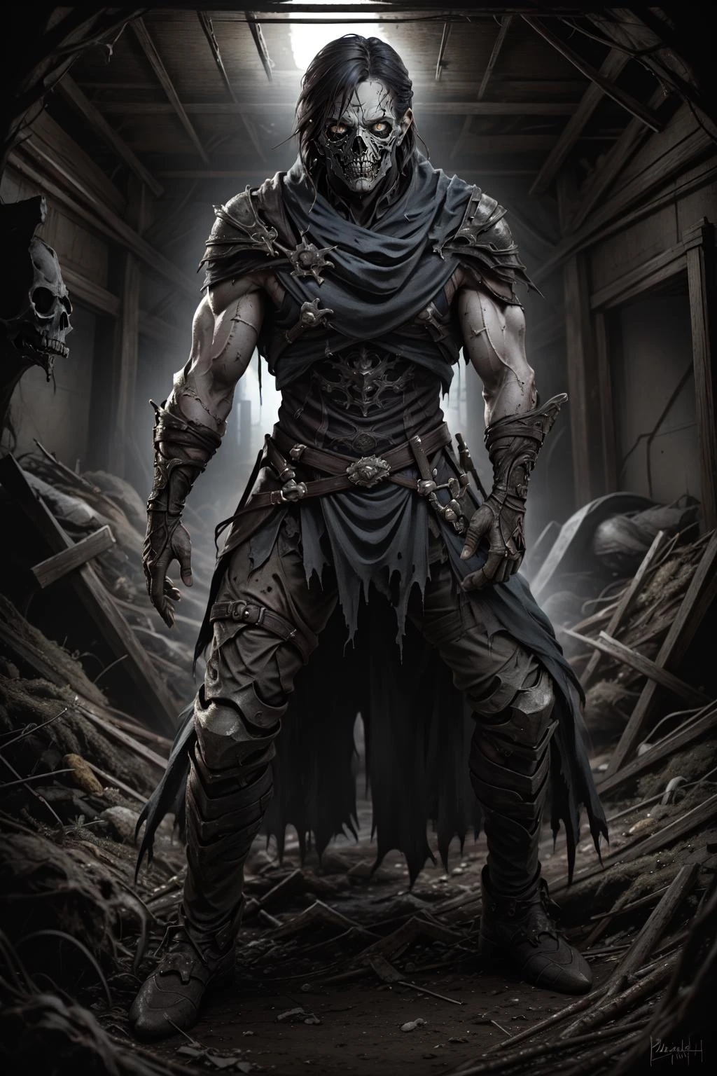 (masterpiece, best quality), intricate details,
1man, muscular, pecs, biceps, <lora:Leddrathir:0.8> Leddrathir, <lora:RPGGhoul:0.8> ghoul,
underground, dark, cavern, crouching,