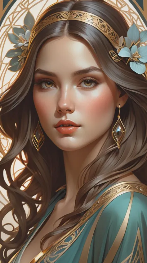 ultra realistic illustration of a stunningly beautiful young woman, intricate, elegant, sharp focus, smooth edges, highly detailed, trending on artstation, digital painting, art by artgerm, greg rutkowski and alphonse mucha