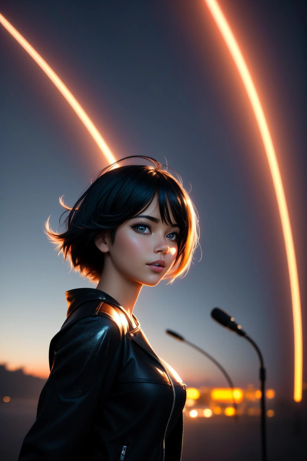 1girl, (stylized by Ben Aronson:1.2) and (Adolph Menzel:0.8) , vibrant Redshift render, Art Brut, majestic, extreme close-up shot of a Lo-Fi [Peaceful:Enchanted:19] ("She walks in beauty, like the night.":1.3) , Shimmering Asmara in background, crowded jungle and Lagrange point in background, Foggy conditions, in focus, Simple illustration, Amusing, Black lighting, Low shutter, Warm Colors, key visual, Digital distortions, 8K, pixiv