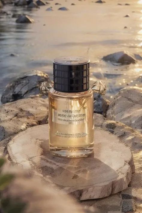 (Hyper quality:1.41),High resolution,Colorful,Extreme Details,Vivid Colors,(masterpiece:1.42),No humans,close-up,a skin care product,light,bright background,warm tones,octane rendering,blurred background,gradient color,sea level,blurred mountains,outdoor,landscape,sky,sunset,<lora:MooMoo-Beauty Cosmetic:1>,