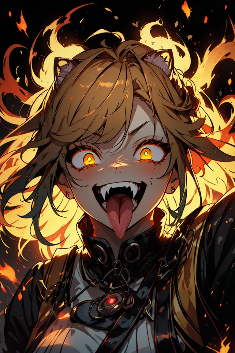A close up of a person with a fire in their hand - SeaArt AI