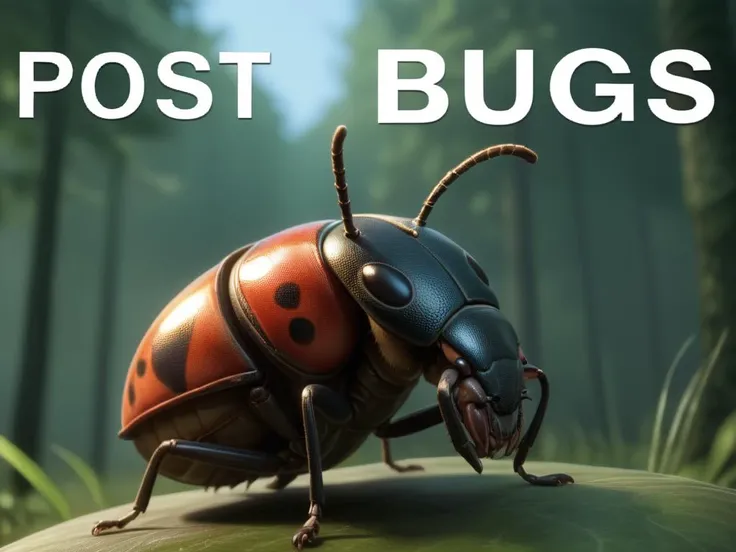 movie large text "post about bugs"