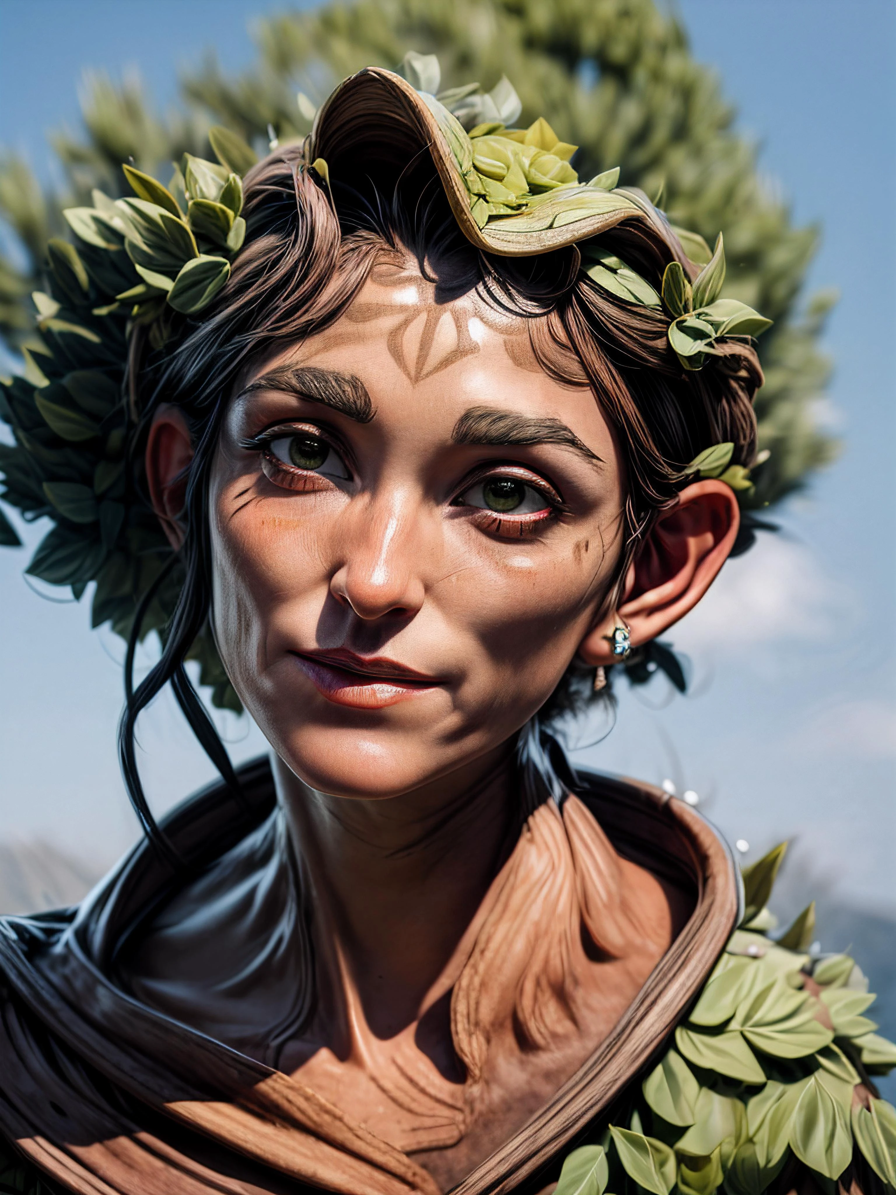 long shot scenic professional photograph of (1girl,(ornate fantasy marked skin:1.6)), (ornate:1.3) epic breasts, (ornately engraved embossed:1.4) (polished:0.4) (wooden skin:1.2),( sprouting leaves, small twigs:0.3), dewy skin, sweaty skin, (nice floral hair:0.6), erotic guardian pose, (Spriggan druid priestess:1.1), full body, light green eyes, pink lips, water magic <lora:xl_yamer_style-2.0:1> <lora:theTalosProject_v11:1> <lora:babes_20:0.8> <lora:add_detail:2> <lora:SDS_Particle_Flow:0.2> SDS_Particle_Flow <lora:tranzp-sdxl:0.8> tranzp <lora:age_slider_v2:2> <lora:breastsizeslideroffset:-0.8> <lora:watce-sdxl:0.7> watce <lora:Spriggan:1>, druids grove, <lora:Loraeyes_V1:0.3> loraeyes, <lora:zoom_slider_v1:-6>, RAW candid cinema, 16mm, color graded portra 400 film, remarkable color, ultra realistic, textured skin, remarkable detailed pupils, realistic dull skin noise, visible skin detail, skin fuzz, dry skin, shot with cinematic camera, perfect viewpoint, highly detailed, wide-angle lens, hyper realistic, with dramatic sky, polarizing filter, natural lighting, vivid colors, everything in sharp focus, HDR, UHD, 64K