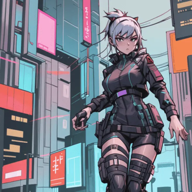 female soldier, (cyberpunk), highly detailed, high definition,