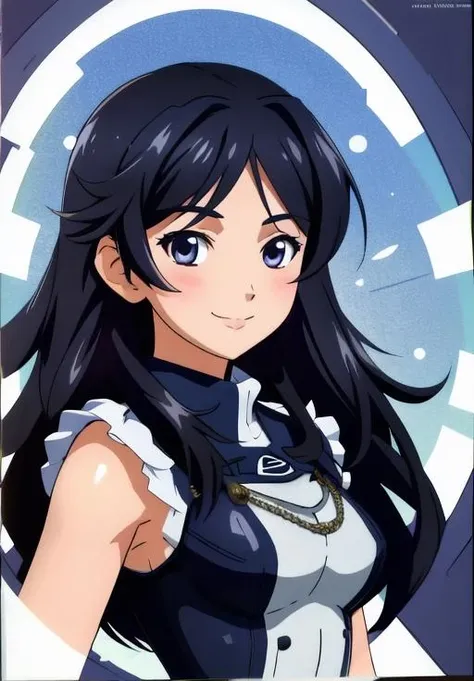 <lora:VividredOperation:0.8>, ReiKuroki, smile, 1girl, solo, upper body, (masterpiece, best quality, absurdres, detailed, ultra-detailed:1.3)