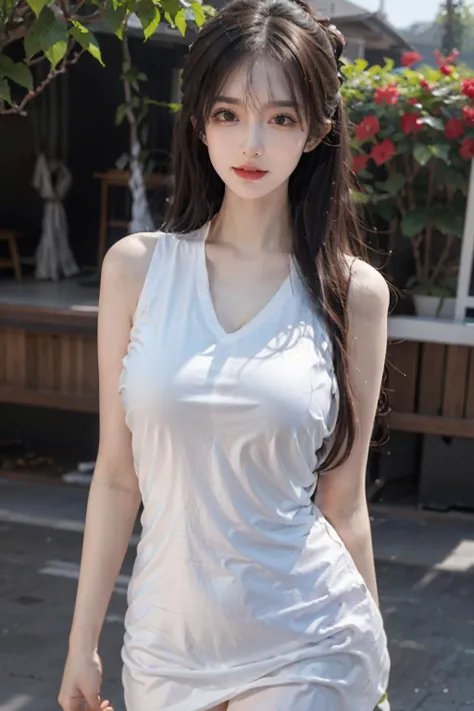 (RAW photo, best quality),(realistic, photo-realistic:1.3),masterpiece,an extremely delicate and beautiful,extremely detailed,CG,unity,2k wallpaper,Amazing,finely detail,light smile,extremely detailed CG unity 8k wallpaper,huge filesize,ultra-detailed,highres,soft light,1girl,(Half-body photo:1.2),(Perfect body proportions:1.2),(Long hair:1.1),<lora:girl_20230615133022:0.8>,