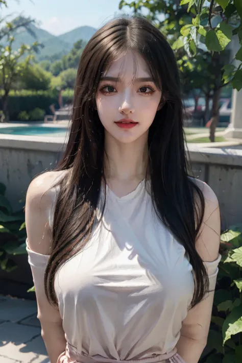 (RAW photo, best quality),(realistic, photo-realistic:1.3),masterpiece,an extremely delicate and beautiful,extremely detailed,CG,unity,2k wallpaper,Amazing,finely detail,light smile,extremely detailed CG unity 8k wallpaper,huge filesize,ultra-detailed,highres,soft light,1girl,(Half-body photo:1.2),(Long hair:1.1),<lora:girl_20230615133022:0.8>,