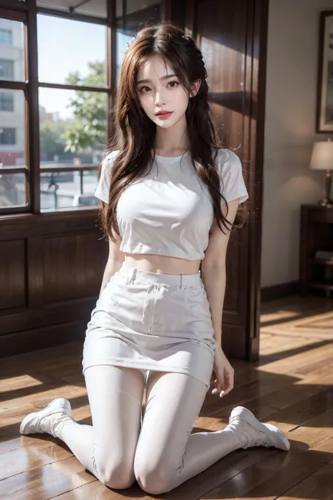 face lighting,bright backlight,medium breasts,super high resolution,best quality,Photos,4k,(Realistic:1.2),1girl,solo,long hair,(Full-body photo:1.2),A charming smile,<lora:girl_nvhai41:0.8>,