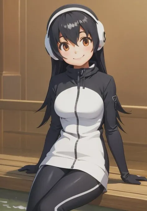 <lora:Gentoo_Penguin:0.8>, Gentoo_Penguin,1girl, solo, smirk, sitting,, (masterpiece, best quality, detailed:1.3), charming