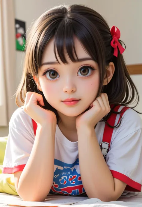 anime style, A cute girl doing cute girl things