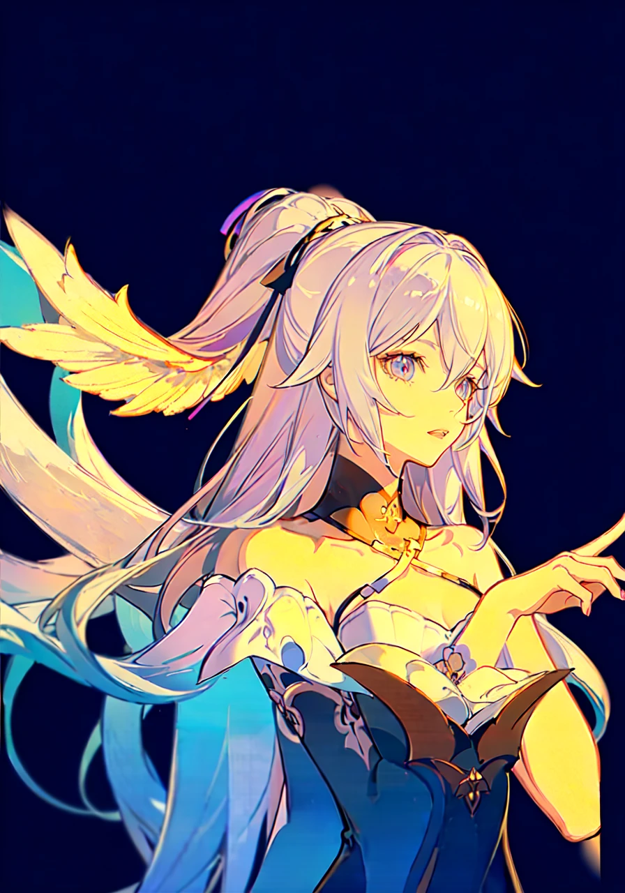 best quality ,masterpiece, illustration, an extremely delicate and beautiful, extremely detailed ,CG ,unity ,8k wallpaper, Amazing, finely detail, masterpiece,best quality,official art,absurdres, incredibly absurdres, huge filesize, ultra-detailed, highres, extremely detailed,beautiful detailed girl, extremely detailed eyes and face, light on face,cinematic lighting,1girl,looking at viewer,upper body
dynamic angle:1.2,(high contrast),christmas,(high saturation),colored inner hair, translucent skin, translucent hair,flounces,frills,((fluorescent black and purple background)),beautiful detailed background, many line in hair,((cute)),((colorless)),eye contact,
<lora:shiranuiInOnmyoji_v10:0.4> <lora:bronyaZaychikSilverwingNEX_v09:0.8> <lora:LORAFlatColor_flatColor:0.2>