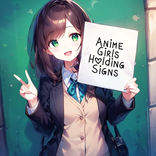 Anime Girls Holding Signs