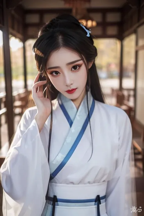 ltra-detailed,highly detailed,best quality,masterpiece,illustration,realistic,photorealistic,
1girl, solo,
xiaobai, hanfu,
looking at viewer, upper body,
<lora:xiaobai_v1_07:0.7>