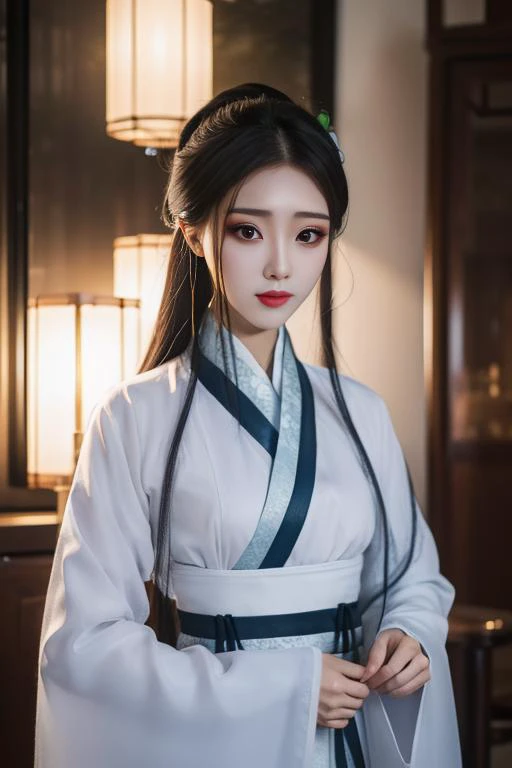 ltra-detailed,highly detailed,best quality,masterpiece,illustration,realistic,photorealistic,
1girl, solo,
xiaobai, hanfu,
looking at viewer, upper body,
<lora:xiaobai_v1_07:0.7>