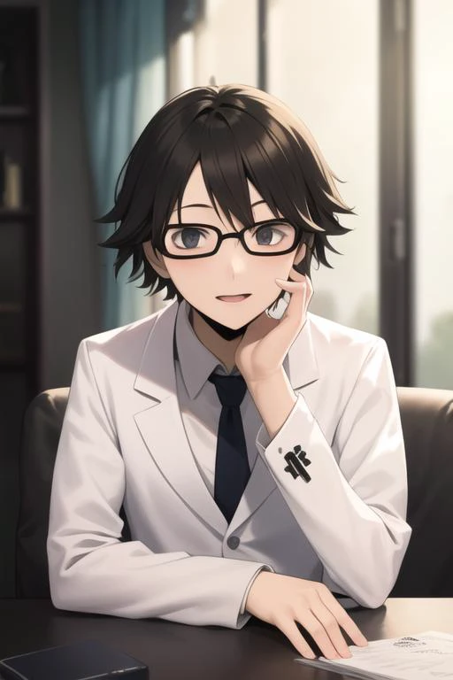 masterpiece, best quality, high quality, 1boy, solo, male focus, looking at viewer, upper body, <lora:kishitani_shinra:0.70>, kishitani_shinra