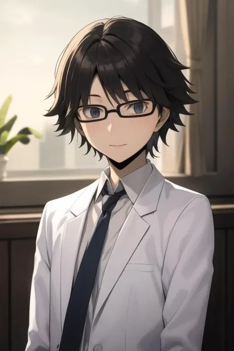 masterpiece, best quality, high quality, 1boy, solo, male focus, looking at viewer, upper body, <lora:kishitani_shinra:0.70>, kishitani_shinra