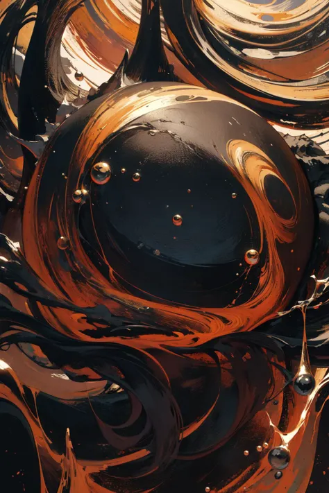 (full body,demon, evil,horror sheep theme,hellsing:1.3), masterpiece, best quality, ultra-detailed, absurdres, particles, backlighting,depth of field, night, blurry background, grin,
upper body,1 demon girl lays in black and gold fluid,demon horn,golden glowing eyes,looks at viewer,black and gold thick liquid,floating blond long (wet hair),asphalt drops,precise facial structure,gradient white fluid,organic feel,viscous,shiny gel,bubbles, <lora:blackgold-000008:1>