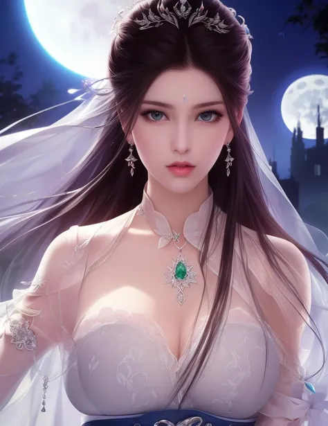 ultra realistic 8k cg, picture-perfect face, flawless, clean, masterpiece, professional artwork, famous artwork, cinematic lighting, cinematic bloom, perfect face, beautiful face, fantasy, dreamlike, unreal, science fiction, huge breasts, beautiful clothes, lace, lace trim, lace-trimmed legwear,  (rich:1.4), prestige, luxury, jewelry, diamond, gold, pearl, gem, sapphire, ruby, emerald, intricate detail, delicate pattern, charming, alluring, seductive, erotic, enchanting, hair ornament, necklace, earrings, bracelet, armlet,halo
((,1girl, pov,))(((full_moon, moon, night, night_sky, sky, , 1girl, cloud, moonlight, star_\(sky\), red_hair, dated, solo, starry_sky , ninja, )))    <lora:DA_LuXueQi:1>