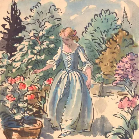 jchadel girl in garden <lora:jchadel:1>