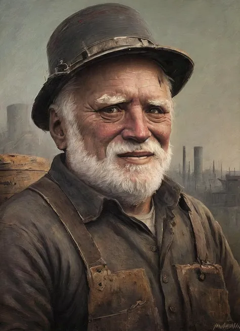 a portrait of sks person coal miner in 19th century, beautiful painting with highly detailed face by greg rutkowski and magali villanueve, <lora:locon_harold_v1_from_v1_64_32:1.3>