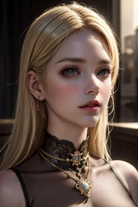 high quality, masterpiece, (realistic:1.2), 1 girl, blond hair, brown eyes,Front, detailed face, beautiful eyes