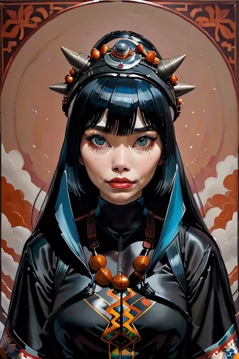 A Star Wars Jedi Grandmaster Ahsoka Tano (asian female with beautiful eyes) in the style of Mark Demsteader