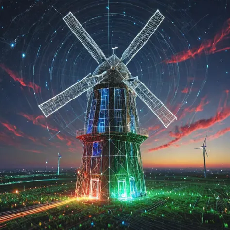 a noc-wfhlgr windmill, <lora:noc-wfhlgr2:1>
